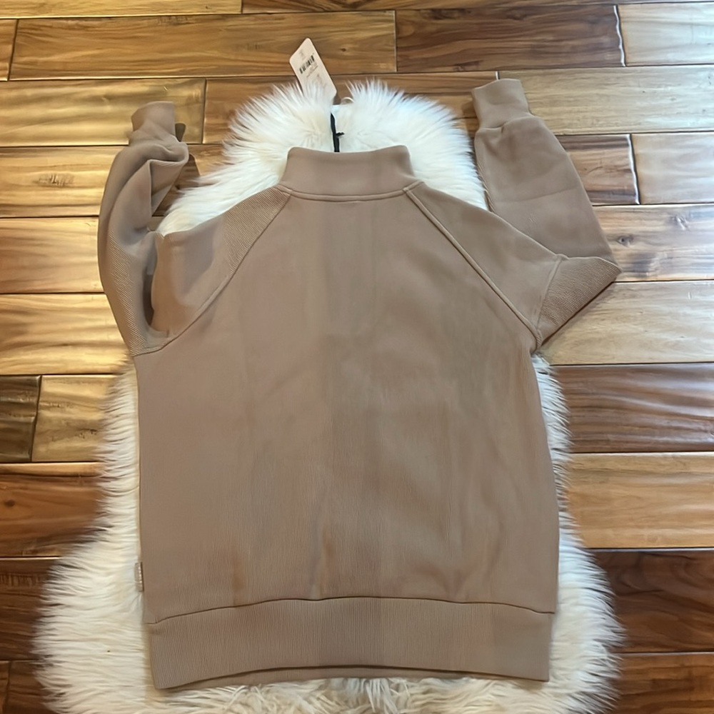 NEW VARLEY rhea half-zip sweat in stucco Sz XS - Picture 5 of 10